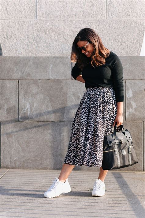 long skirts with tennis shoes